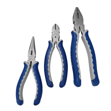 6 Inch Combination Pliers, Long Nose Pliers, and Diagonal Cutting Pliers Set