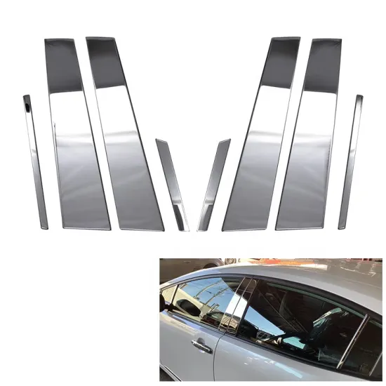 Chromed Window Pillar Covers for Toyota Prius 60 (2023)