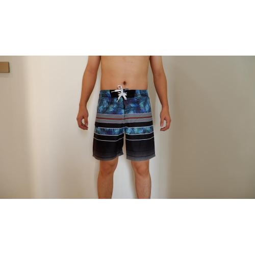 Mens Walking Beach Pants Patchwork Striped Men's Beach Shorts Manufactory