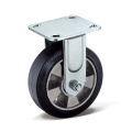 Heavy Duty Black Rubber Plate Mounted Wheels