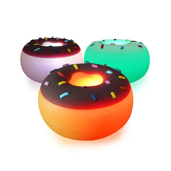 Rechargeable Rainbow Doughnut LED Soft Silicone Night Light