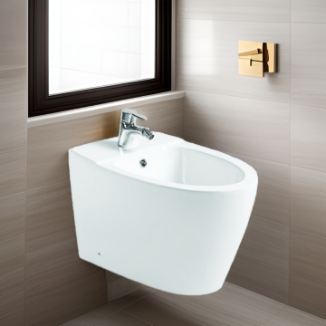 White Floor Stand Bidet with Patent-Shaped Bathroom Ceramic