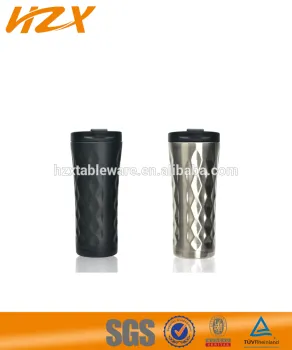 stainless steel silver black auto mug