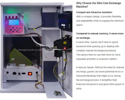 Mini Table-Top Paper Money and Coin Dispenser Machine for Coin Operated Games