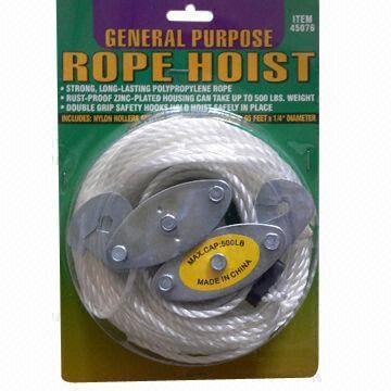 General Purpose Rope Hoist, Long Lasting Polypropylene