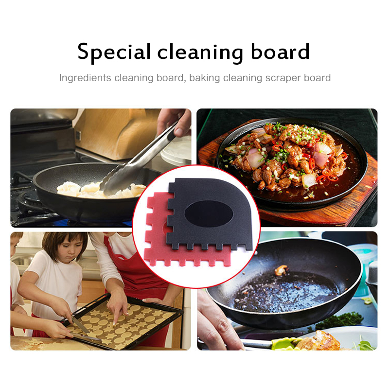 Sanitation and safety kitchen scraper durable pot plastic cleaning tool cast iron frying pan anti-scratch cleaning scraper scrap