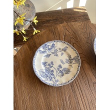 Underglaze colored autumn pear yellow dinner plate