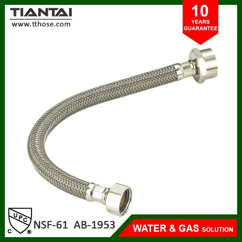 Flexible metal silk coated stainless steel braided faucet hose