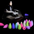 20PCS Floral Incense Cone With Tray Colorful Fragrance Scent Tower Incense Mixed Scent Aromatherapy Fresh Air Aroma Spice