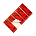 Custom Red Handling Warning Fragile Sticker Labels