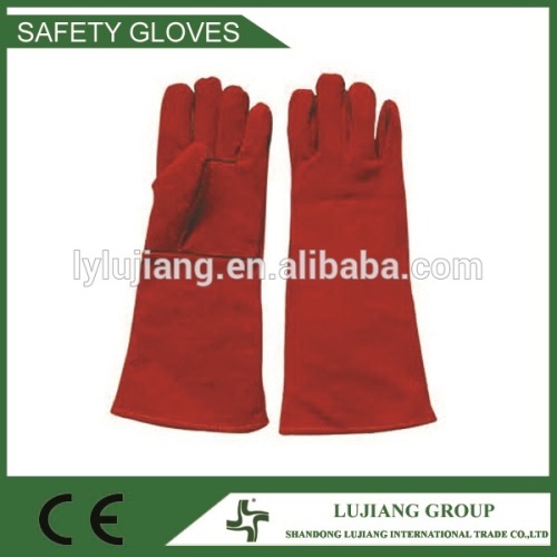 PPE glove red leather glove cow leather glove
