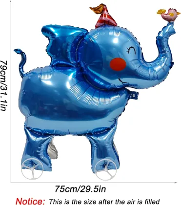 Walking elephant foil balloon