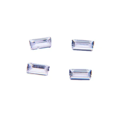 Sri Lankan Natural White Sapphire Rectangular Loose Stone