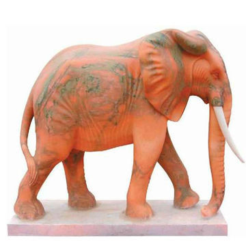 Decorative Natural Marble Elephant Sculptures, OEM Orders are Accepted
