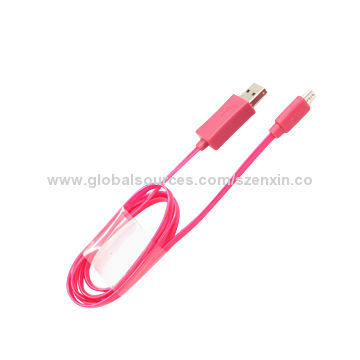LED Through Cable Micro USB (1M), TPE Material