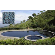 Dark Blue Hot Melt Glass Mosaic Pool Brick