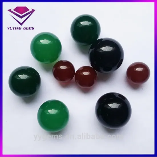 Natural Material Polished Green Red Black Colors Agate Loose Beads Stone Price