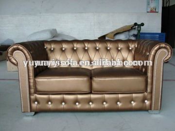 ANTIQUE LEATHER LIVING ROOM SOFA 3+2+1 FOR YC2002 EUROPEAN CHESTERFIELD SOFA