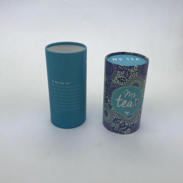 Bule pattern cylindrical tea box
