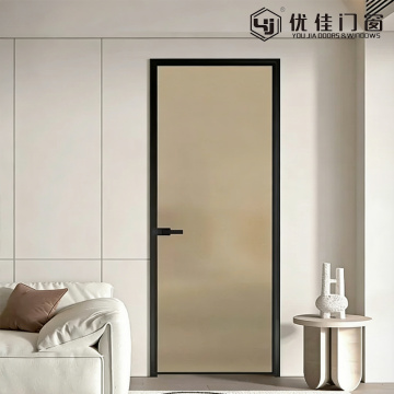 シングルパネルティーオイルサンドガラススイングドア
