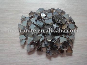 brown glass chips