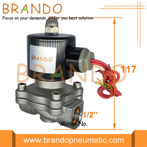 Válvula solenóide de aço inoxidável com diafragma piloto de 1/2 &#39;&#39; SUW-15