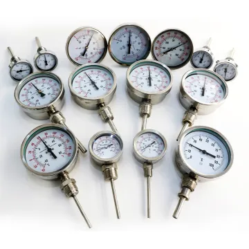high temperature long stem industrial bimetal thermometer
