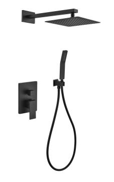 Modern Matt Black Consealed Bath Shower Mixer