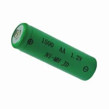 Rechargeable NiMH Battery, Sizes AA, with 1,500mAh Capacity, 1.2V Voltage