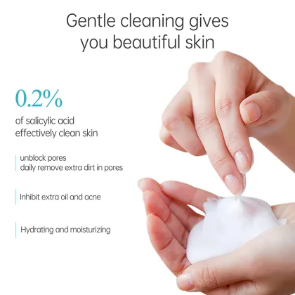 Organic Salicylic Acid Facial Cleanser for Oil Control and Acne Repair