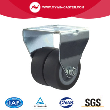 3 Inch Plate Rigid TPR Material Small Twin Caster