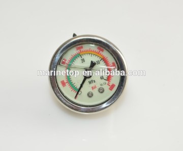 Stainless Steel Case Brass Internal One Piece Connection Liquid Filled Pressure Gauge