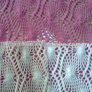 pink or white jacquard knit fabric for knitwear 20%nylon 80%acrylic