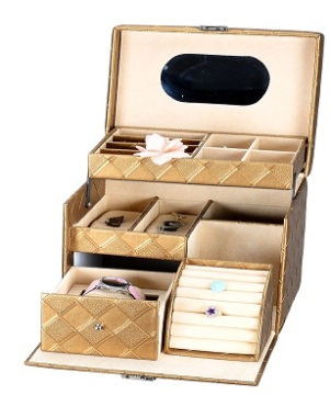 fashion design orange leather jewelry box