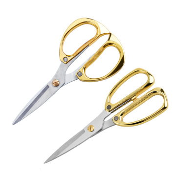 Zinc Alloy Handle Stainless Steel Scissors for Wedding Ribbon Cutting and Office Use