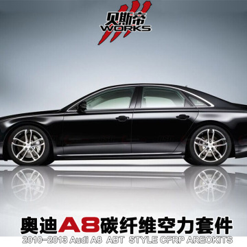 Faldas laterales de fibra de fibra de estilo AB 2010-2013 para Audi A8
