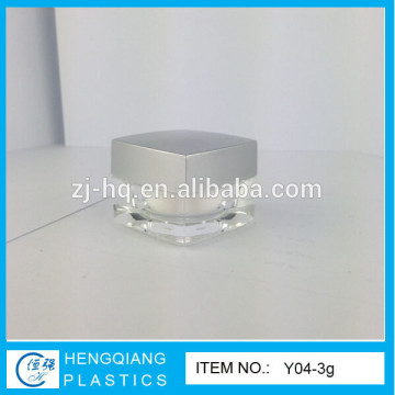 Y04 3ml 10ml acrylic jar square mini jar small cream jar