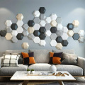 Sechseckige farbenfrohe montierbare 3D -Wandtafel
