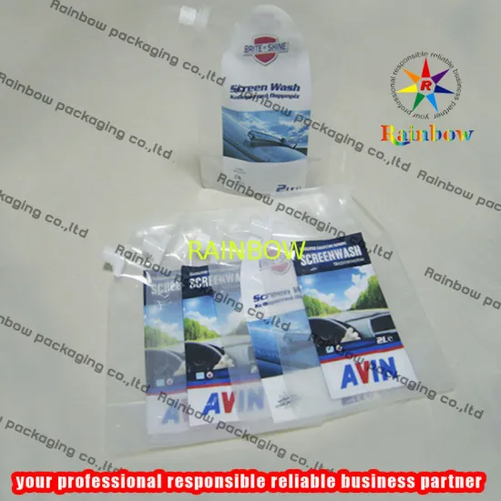 Laminated Stand Up Spout Pouch Packaging For Screen Wash