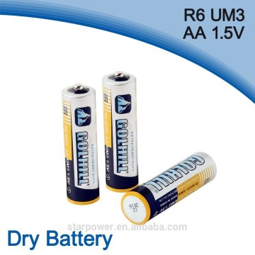 Stable quality dry cell R6 size aa battery 1.5v
