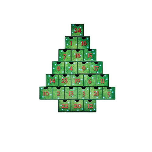 Christmas Tree Advent Calendar Treasure Box  