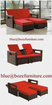 Outdoor Wicker Furniture Rattan Chaise Lounge (BZ-C009)