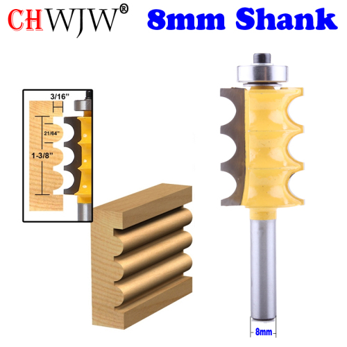 1PC 8mm Shank High Quality Triple Bead/ Column Molding Router Bit -CHWJW 16158_8