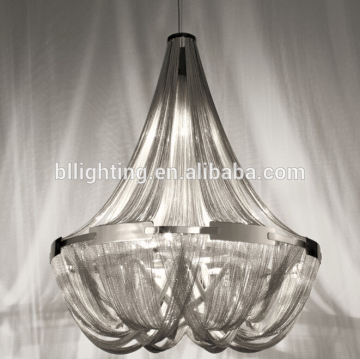 Modern fancy indoor chain chandelier, home chandelier, aluminum chandelier