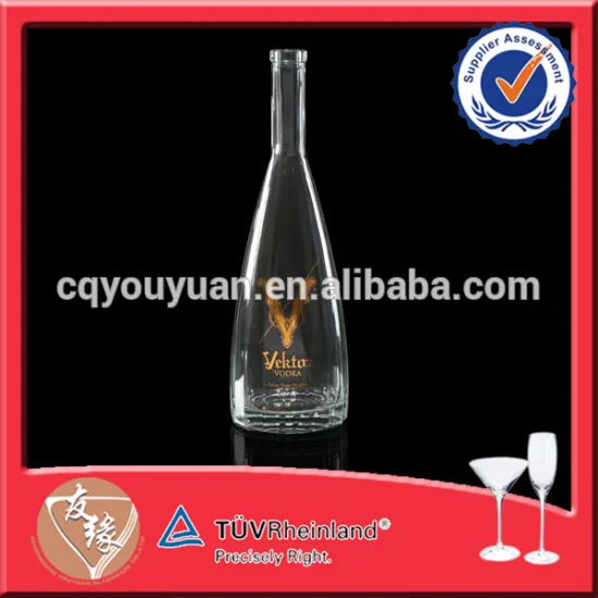 Wholesale Cheap Personalized Triangle Shape Vodka Glass Bottle