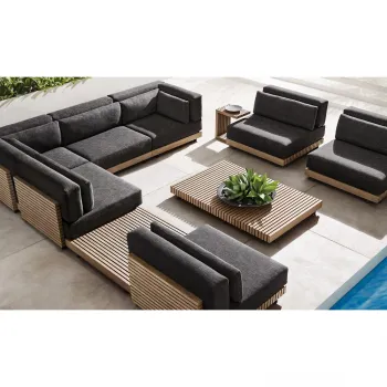 CBMmart Luxury Aluminum Patio Furniture Set: Modern Design for Hotels, Villas, and Outdoor Spaces
