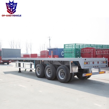 60 Tonnen Dienstprogramm 3 Achsen Flat Bett Semi-Trailer zum Verkauf