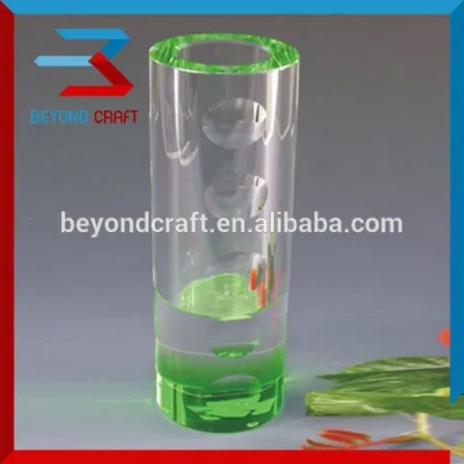 factory price crystal cylinder shaped flower vase crystal glass with bohemia style