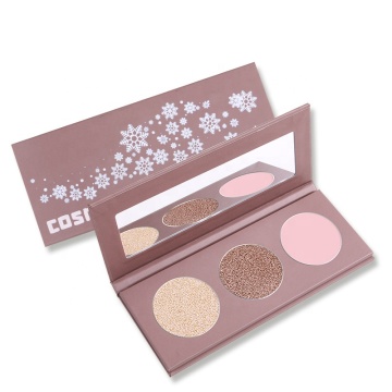 Diy Private Label Bronze Contour Highlighter Palette - 3 Piece Mini Sorot Makeup Set