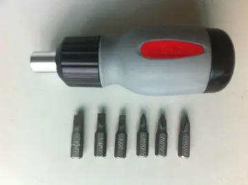 portable 6 in 1 screwdriver with colorful handle